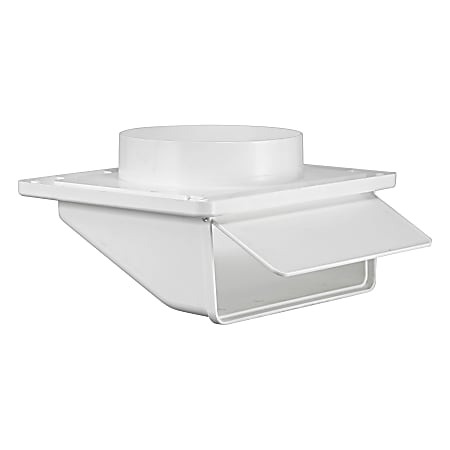Lambro 6-In. Plastic Exhaust Soffit Bath Fan Vent with Damper For new or replacement vent installation, White, 146W