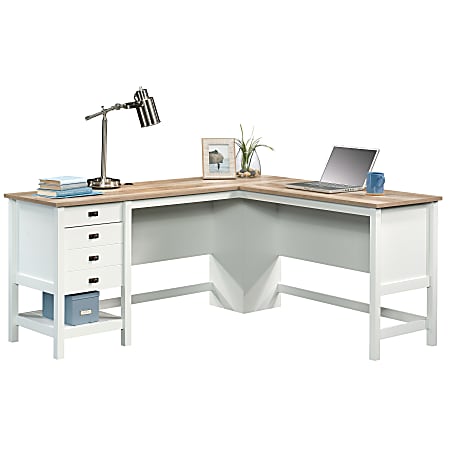 Corner desk store white oak