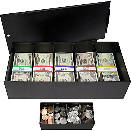 Nadex Coins Steel 5 Compartment Currency Tray with Coin Tray