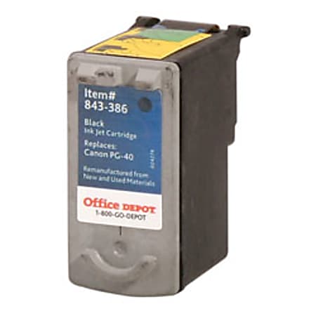 Office Depot® Brand OD040 (Canon PG-40) Remanufactured Black Ink Cartridge