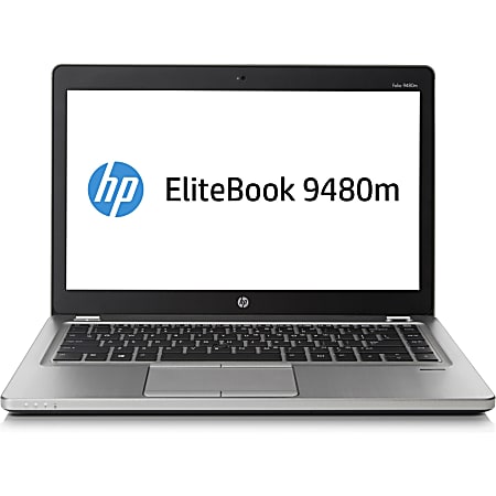 HP EliteBook Folio 9480m 14" LCD Ultrabook - Intel Core i5 (4th Gen) i5-4310U Dual-core (2 Core) 2 GHz - 4 GB DDR3L SDRAM - 256 GB SSD - Windows 7 Professional 64-bit upgradable to Windows 8.1 Pro - 1600 x 900 - Platinum