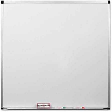 Balt ABC Markerboard - 48" (4 ft) Width x 48" (4 ft) Height - White Porcelain Steel Surface - Anodized Aluminum Frame - Square - 1 Each