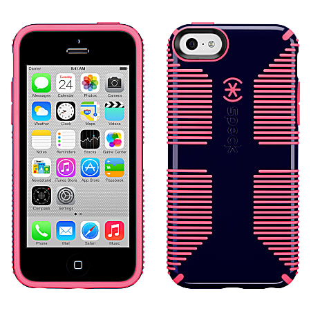 Speck® CandyShell™ Grip Case For Apple® iPhone® 5c, Berry Black Purple/Bubblegum Pink
