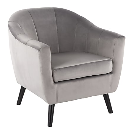 LumiSource Rockwell Contemporary Accent Chair, Black/Silver
