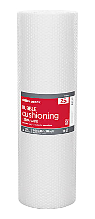 Office Depot® Brand Small Bubble Cushioning, Extra-Wide, 3/16" Thick, Clear, 24" x 25'
