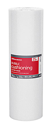 Office Depot® Brand Small Bubble Cushioning, Extra-Wide, 3/16" Thick, Clear, 24" x 25'