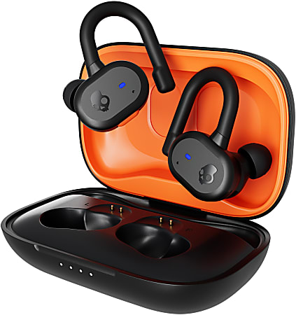 Skullcandy Push Active In-Ear True Wireless Headphones, Black/Orange