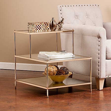 SEI Furniture Knox Accent Table, Rectangular, Gold