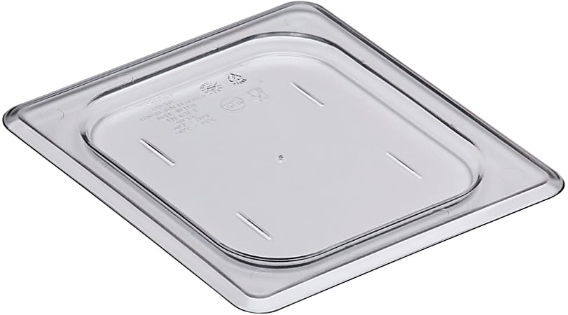 Cambro Camwear Polycarbonate Flat Lids, 1/6 Size, Clear, Pack Of 6 Lids