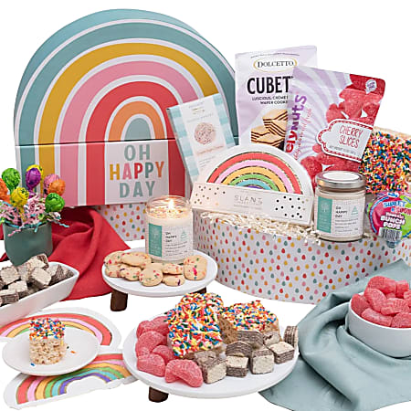 Gourmet Gift Baskets Oh Happy Day Rainbow Gift, Multicolor