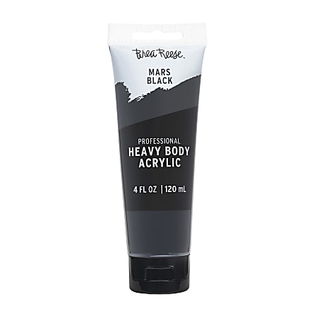 Brea Reese Professional Heavy-Body Acrylic Paint, 4 Oz, Mars Black