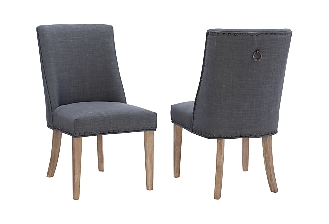Powell Avaloni Dining Chairs, Natural/Gray, Set Of 2 Chairs