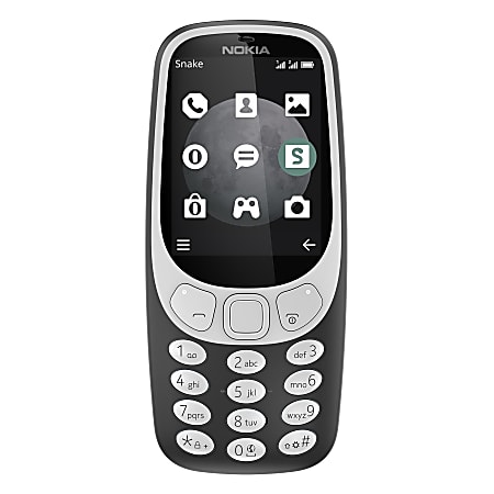 Nokia 3310 TA-1036 Cell Phone, Charcoal