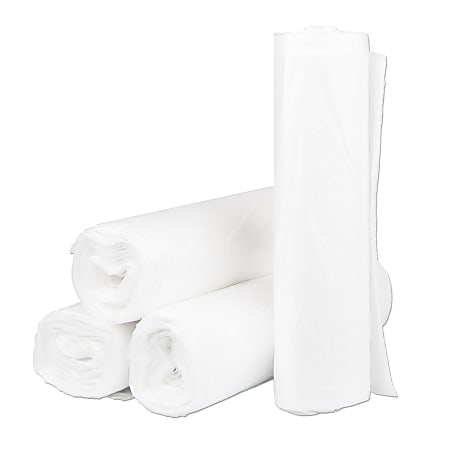 Inteplast HDPE Can Liners, 11 Microns, 33" x 40", Natural, Pack Of 500 Liners