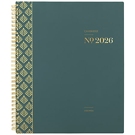 Cambridge® WorkStyle® Classic 2026 Weekly Monthly Planner, Transformative Teal, Large, 8 1/2" x 11"