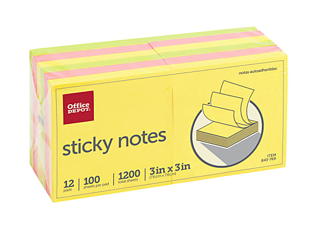 Ryder & Co. Black Sticky Notes, Pack of 3