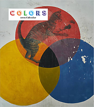 Retrospect Monthly Desk Calendar, Colors, 6-1/4" x 5-1/4", Multicolor, January to December 2019