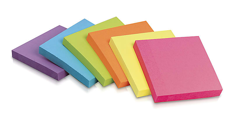 Office Depot Brand Sticky Notes 3 x 3 Assorted Vivid Colors 100 Sheets Per  Pad Pack Of 12 Pads - Office Depot