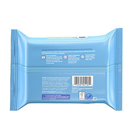 Johnson's Makeup Be Gone Moisturising Wipes - 25 Wipes Per Pack, Daily Face Care 11 thumbnail image