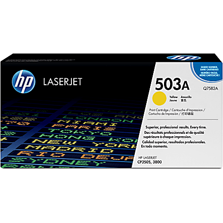 HP 503A Yellow Toner Cartridge, Q7582A