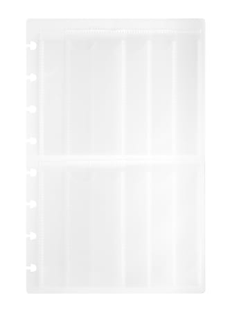 TUL® Discbound Notebook Business Card Pages, Junior Size, Clear, 8 Pockets Per Page, Pack Of 3 Pages