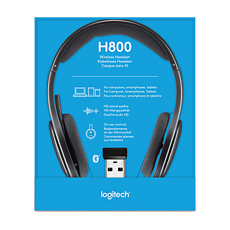 Logitech H800 Bluetooth Headset With Noise Cancelling Black - Office Depot