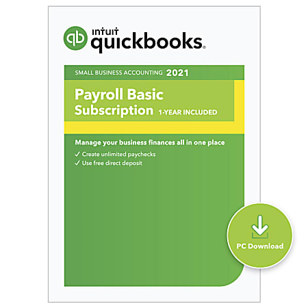 QuickBooks Desktop Payroll Basic 2021 (Windows)