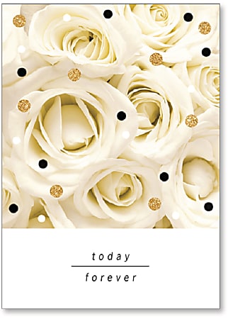 Viabella Wedding Greeting Card With Envelope, Today Forever, 5" x 7"