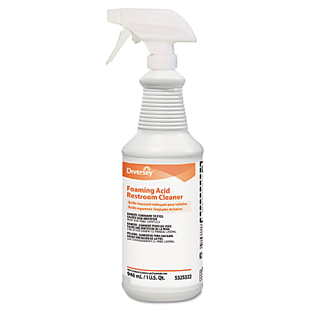 Diversey™ Foaming Acid Restroom Cleaner, Fresh Scent, 32 Oz Bottle, Case Of 12