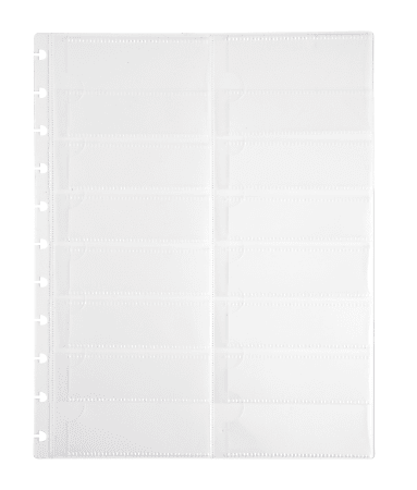 TUL Discbound Notebook Business Card Pages Letter Size Clear 14