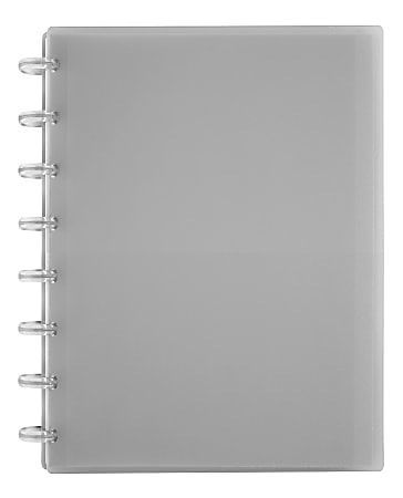TUL® Discbound Student Notebook, Junior Size, 3-Subject, Narrow Ruled, 60 Sheets, Gray