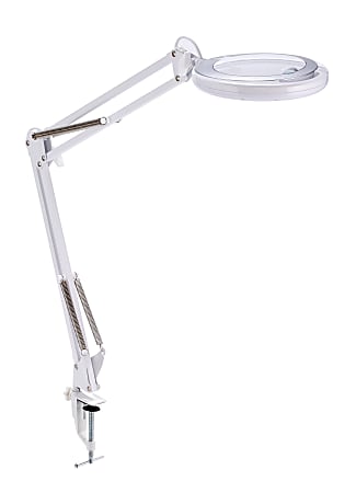 Desk mounted deals magnifying led lamp