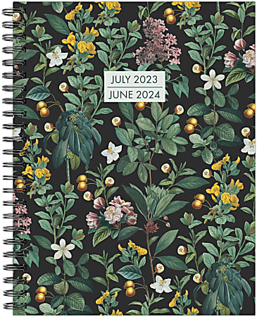 2023-2024 Willow Creek Press Softcover Weekly/Monthly Academic Planner, 11-1/2” x 8”, Botanical Nature, July 2023 To June 2024 