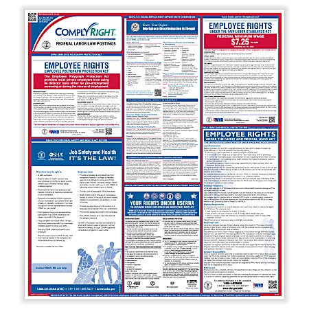 ComplyRight™ Federal Labor Law Poster, English, 24" x 26 3/4"