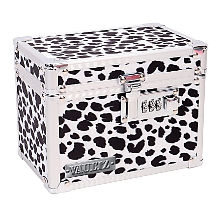 Vaultz Medicine Box, 5-1/4”H x 4-1/2”W x 6-3/4”L, Leopard