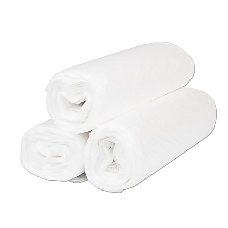 Inteplast HDPE Can Liners, 14 Microns, 37" x 46", Natural, Pack Of 250 Liners