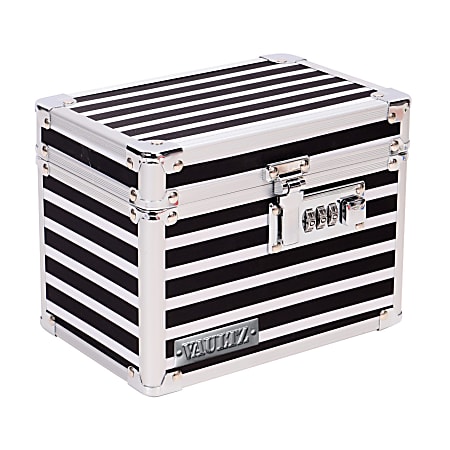 Vaultz Medicine Box, 5-1/4”H x 4-1/2”W x 6-3/4”L, Stripes