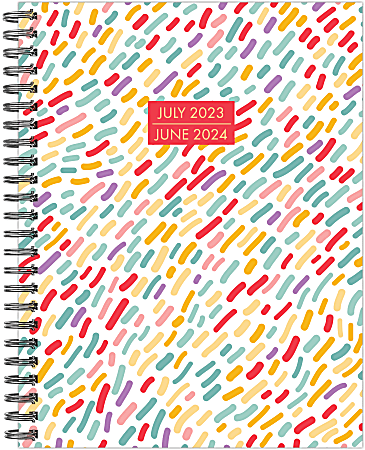 2023-2024 Willow Creek Press Softcover Weekly/Monthly Academic Planner, 11-1/2” x 8”, Dainty Dotted, July 2023 To June 2024 