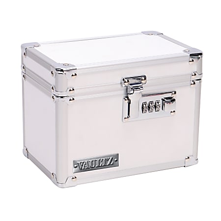 Vaultz Medicine Box, 5-1/4”H x 4-1/2”W x 6-3/4”L, White