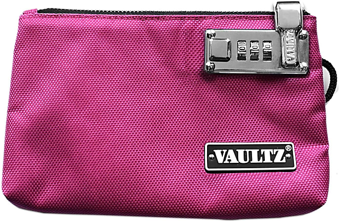 Vaultz Accessories Pouch, 5" x 8", Pink