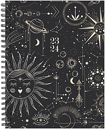 2023-2024 Willow Creek Press Softcover Weekly/Monthly Academic Planner, 11-1/2” x 8”, Cosmic, July 2023 To June 2024 