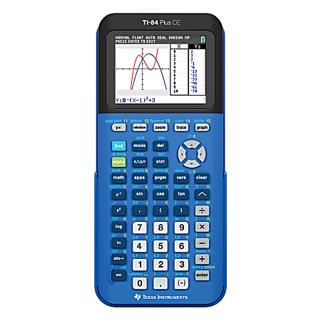 Texas Instruments® TI-84 Plus CE Color Graphing Calculator, Blue