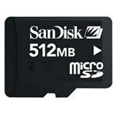 SanDisk® microSD™ Memory Card With SD Adapter, 512MB