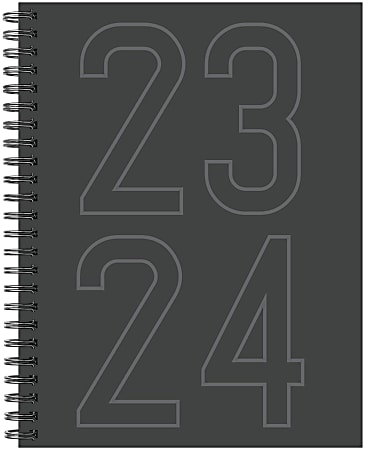 2023-2024 Willow Creek Press Softcover Weekly/Monthly Academic Planner, 11-1/2” x 8”, Charcoal, July 2023 To June 2024 