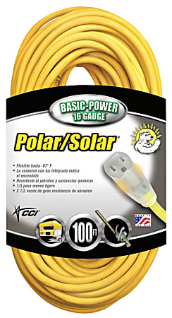 Southwire Polar/Solar® Extension Cord, 100', Yellow, 172-01289