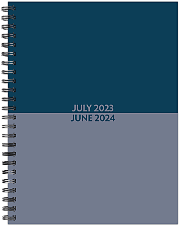 2023-2024 Willow Creek Press Softcover Weekly/Monthly Academic Planner, Blue Duotone, 9” x 6-1/2”, July 2023 To June 2024 