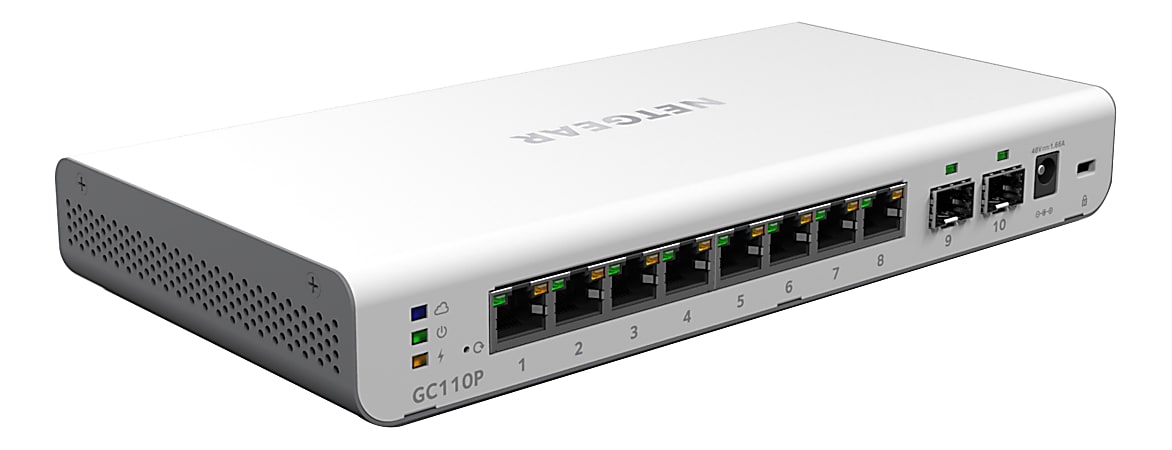 Netgear® GC110P Insight Managed 8-Port Gigabit Ethernet PoE Smart Cloud Switch