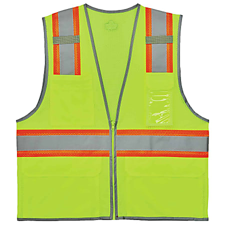 Ergodyne GloWear Safety Vest, 2-Tone, Type-R Class 2, 4X/5X, Lime, 8246Z