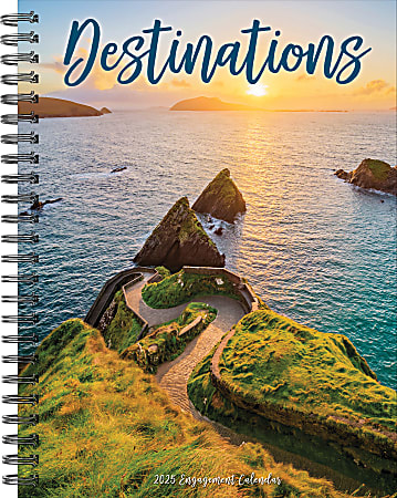 2025 Willow Creek Press Weekly Engagement Planner, 6-1/2" x 8-1/2", Destinations, January 2025 to December 2025, 46128