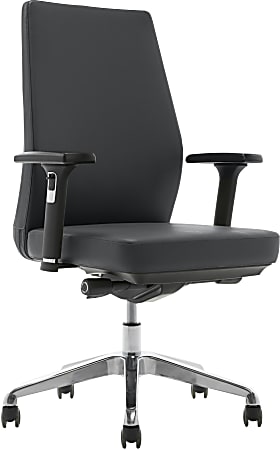 StyleWorks NYC Ergonomic Mid-Back Executive Chair, Charcoal